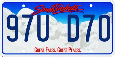 SD license plate 97UD70