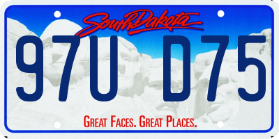 SD license plate 97UD75