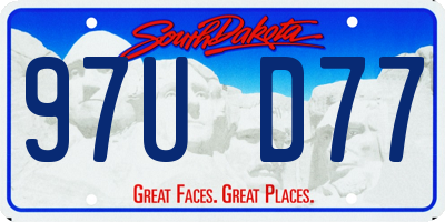 SD license plate 97UD77