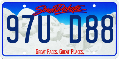 SD license plate 97UD88
