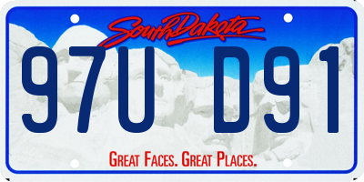 SD license plate 97UD91