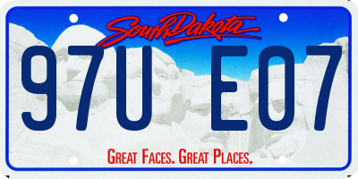 SD license plate 97UE07