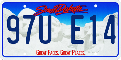 SD license plate 97UE14