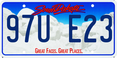 SD license plate 97UE23