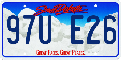 SD license plate 97UE26