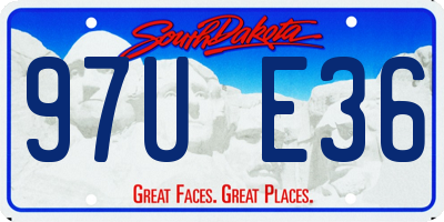 SD license plate 97UE36