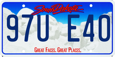 SD license plate 97UE40