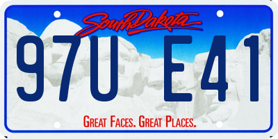 SD license plate 97UE41