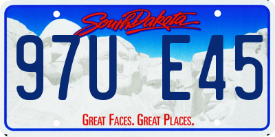 SD license plate 97UE45