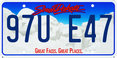 SD license plate 97UE47