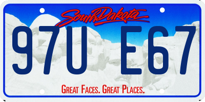 SD license plate 97UE67