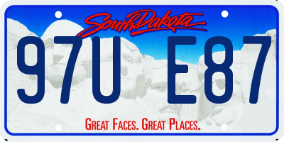 SD license plate 97UE87