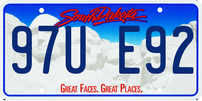 SD license plate 97UE92