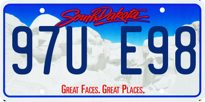 SD license plate 97UE98