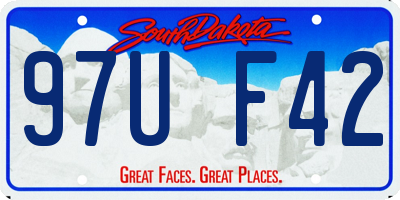 SD license plate 97UF42