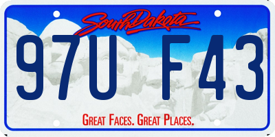 SD license plate 97UF43