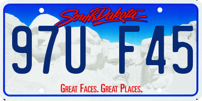 SD license plate 97UF45
