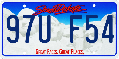 SD license plate 97UF54