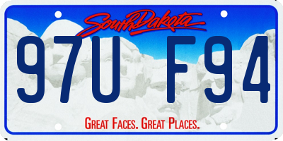 SD license plate 97UF94