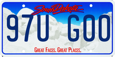 SD license plate 97UG00