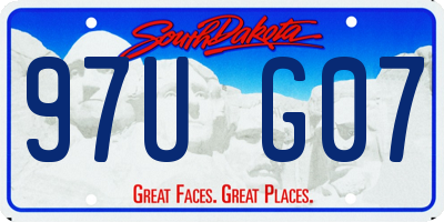 SD license plate 97UG07