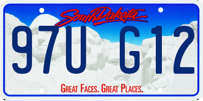 SD license plate 97UG12