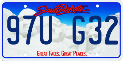 SD license plate 97UG32