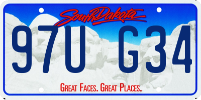 SD license plate 97UG34