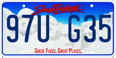 SD license plate 97UG35