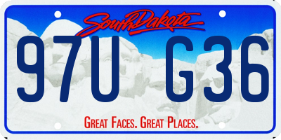 SD license plate 97UG36