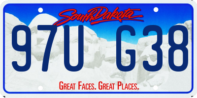 SD license plate 97UG38
