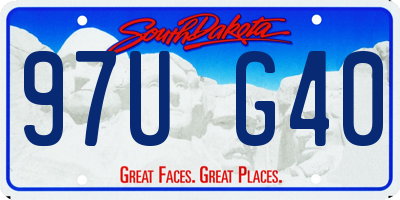 SD license plate 97UG40