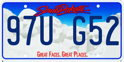 SD license plate 97UG52