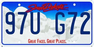 SD license plate 97UG72