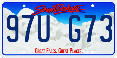 SD license plate 97UG73