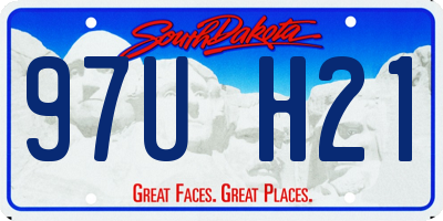 SD license plate 97UH21