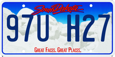 SD license plate 97UH27
