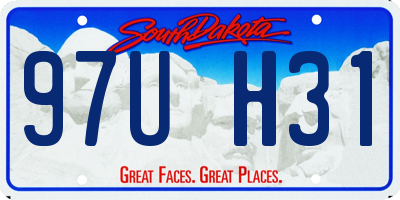 SD license plate 97UH31