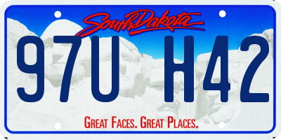 SD license plate 97UH42