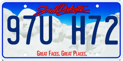 SD license plate 97UH72