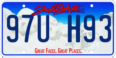 SD license plate 97UH93