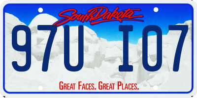 SD license plate 97UI07