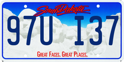 SD license plate 97UI37