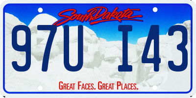 SD license plate 97UI43