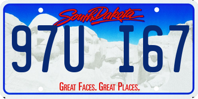 SD license plate 97UI67