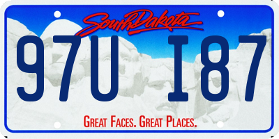 SD license plate 97UI87