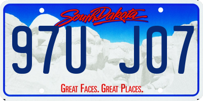 SD license plate 97UJ07