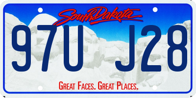 SD license plate 97UJ28