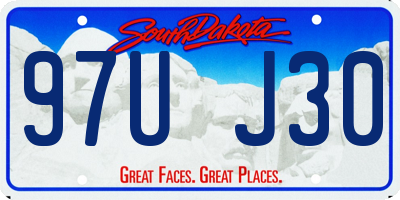 SD license plate 97UJ30