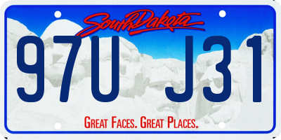 SD license plate 97UJ31